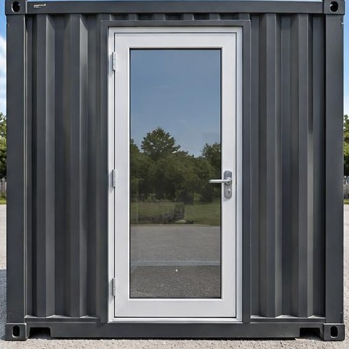Glass commercial door — illustrative view