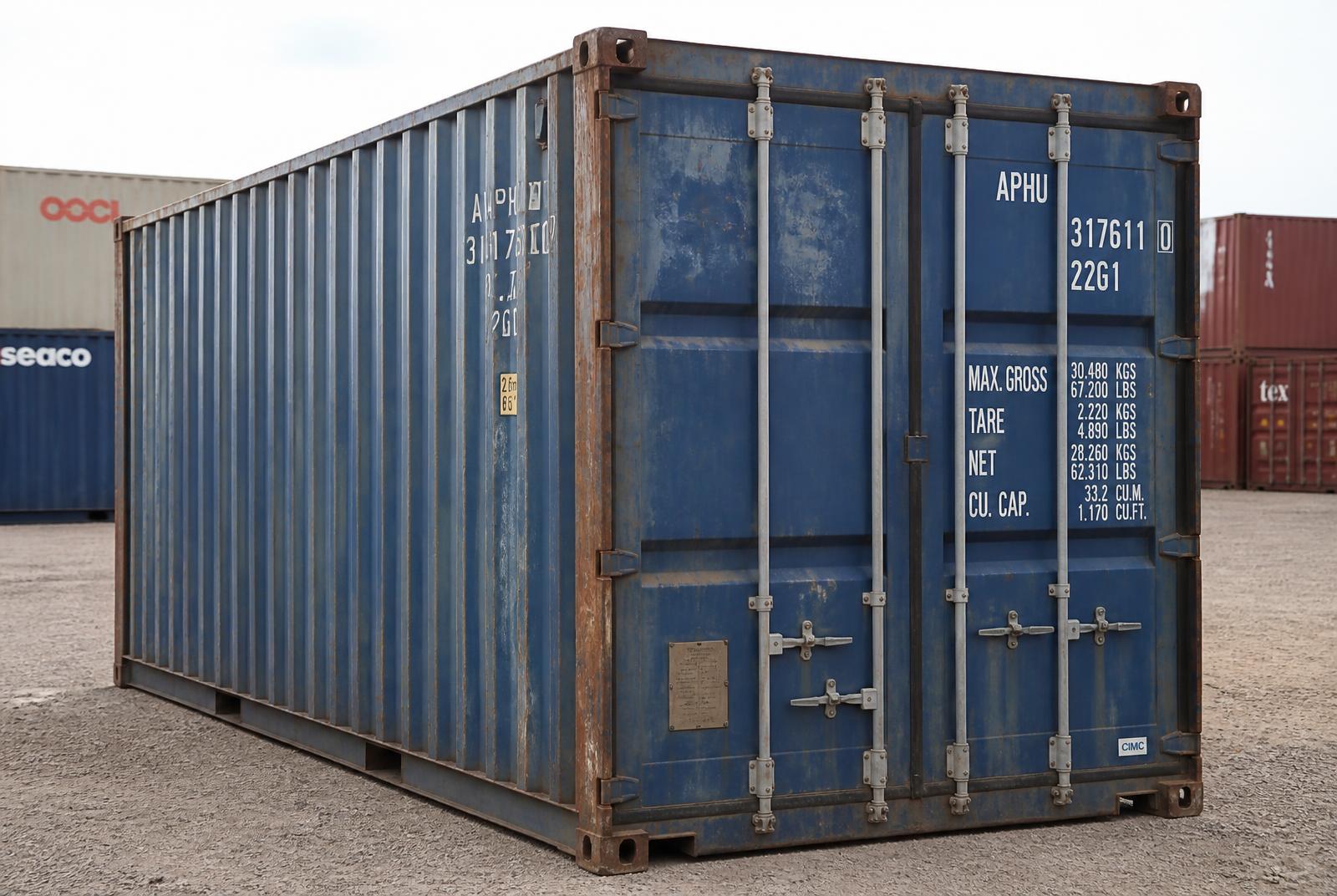 Used (Wind & Water Tight) 20' shipping container delivered to Danvers, MA