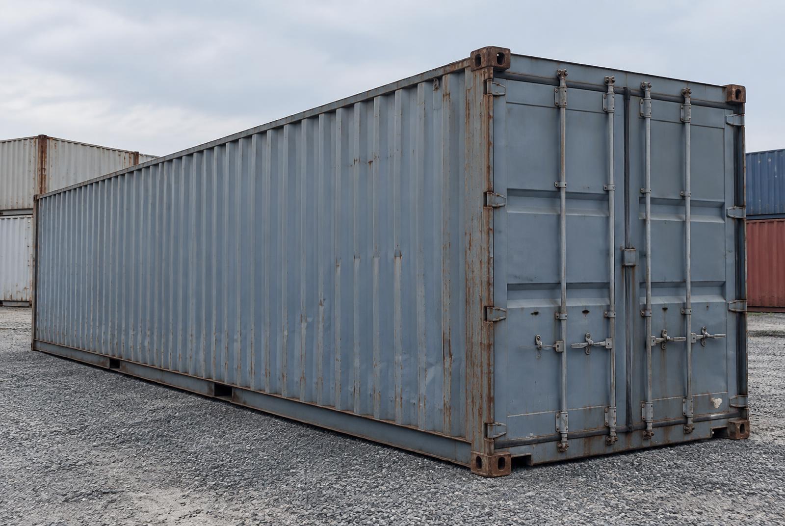 Used (Wind & Water Tight) 40' shipping container delivered to Danvers, MA